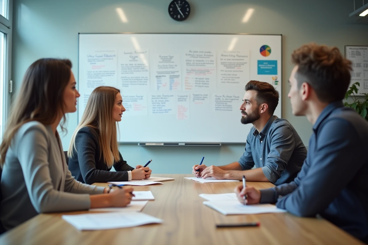 Groupe de collègues lors d