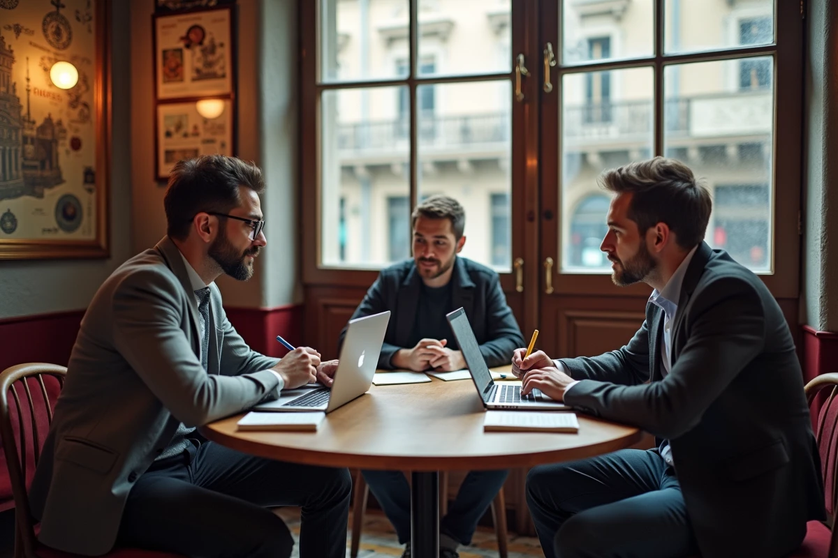 Groupe de personnes discutant autour d