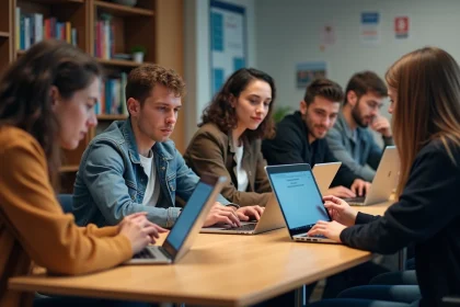 Groupe d'&eacute;tudiants universitaires en travail d'&eacute;quipe