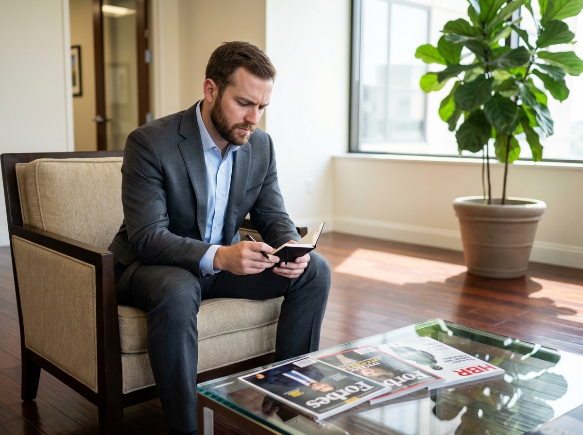 Homme en costume dans une salle d