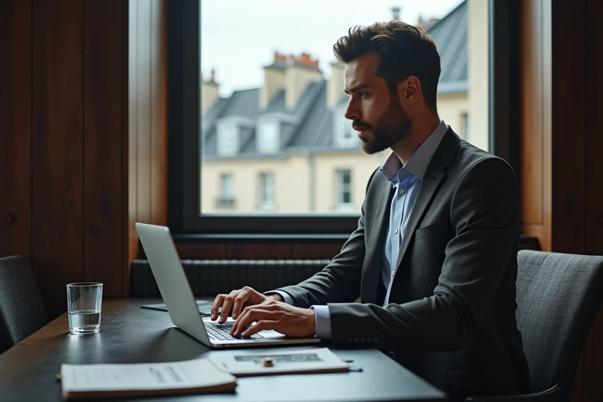 Professionnel prenant des notes structurées sur son plan d'action digital après une conférence Clubformationdigital à Paris